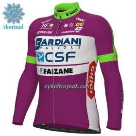 Cykeltrøje Langærmet Vinter 2022 Bardiani-CSF Faizane Lilla Grøn